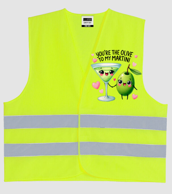 Olive to my Martini model galben neon pe tricou
