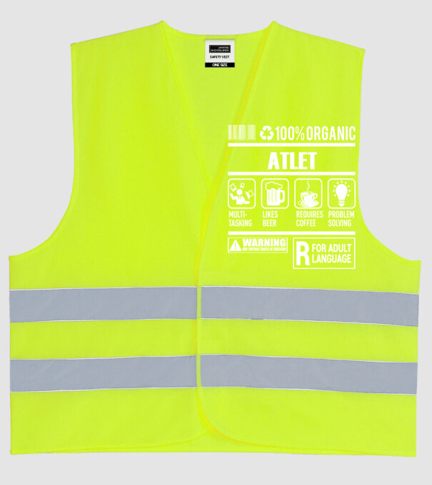 ATLET model galben neon pe tricou