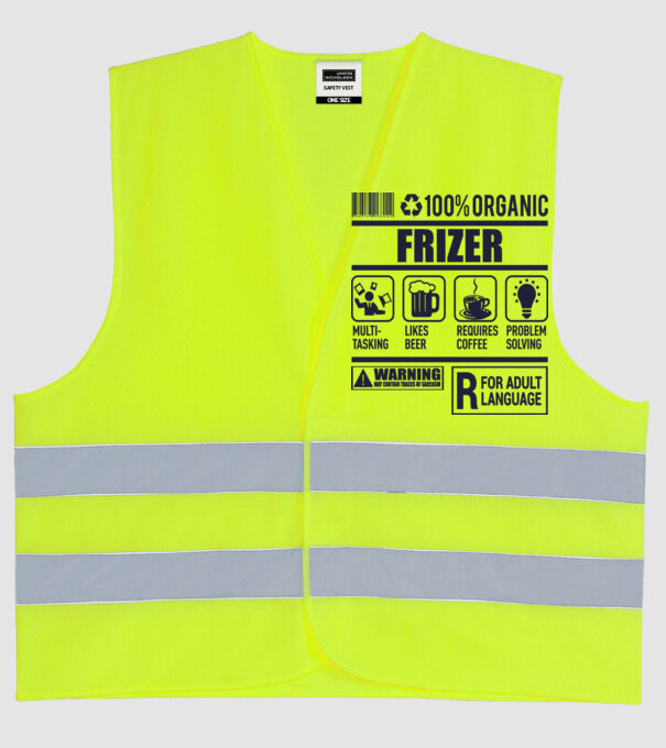 Organic_FRIZER model galben neon pe tricou