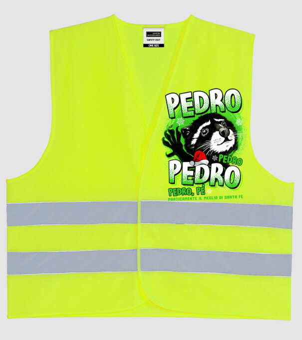 Pedro pedro christmas model galben neon pe tricou