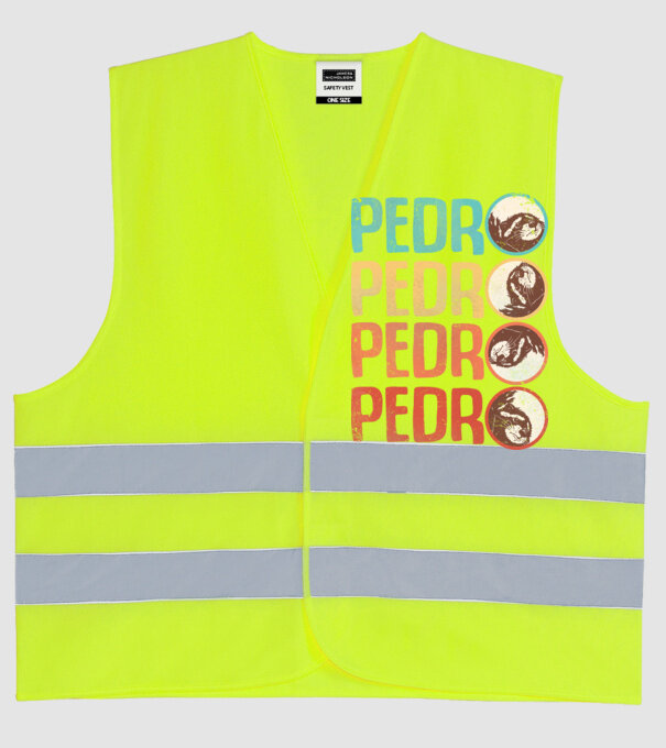 Pedro Pedro retro model galben neon pe tricou
