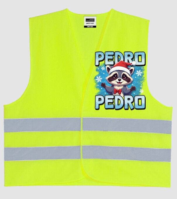 Pedro pedro retro xmas model galben neon pe tricou