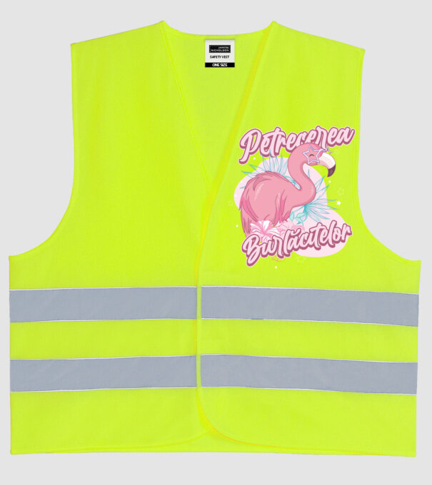 petrecerea burlăcitelor model galben neon pe tricou