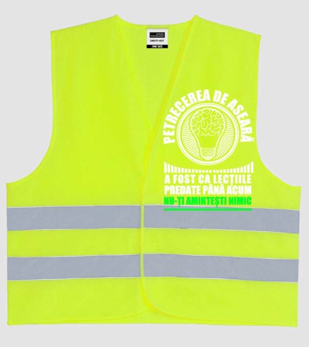 petrecerea de aseară a fost ca lecțiile predate până acum, nu-ți amintești nimic D8704465 model galben neon pe tricou