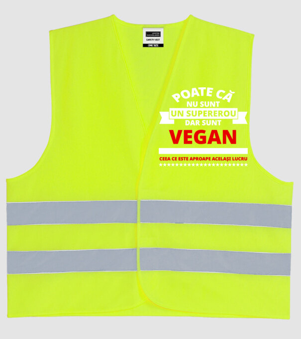 poate că nu sunt un supererou, dar sunt vegan, ceea ce este aproape același lucru model galben neon pe tricou