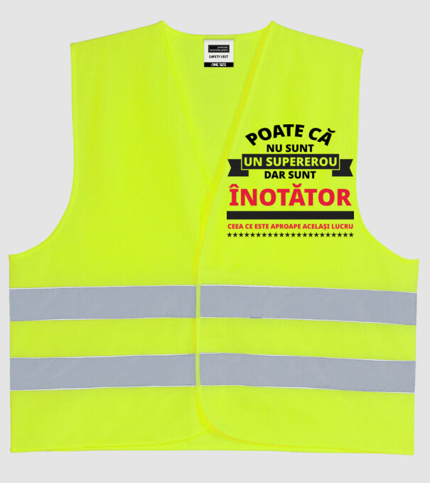 Poate că nu sunt un supererou, dar sunt ÎNOTĂTOR, ceea ce este aproape același lucru model galben neon pe tricou