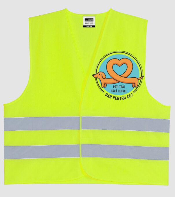 poți trăi fără teckel, dar pentru ce? model galben neon pe tricou