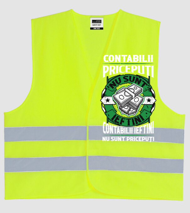 contabilii pricepuți nu sunt ieftini, contabilii ieftini nu sunt pricepuți model galben neon pe tricou