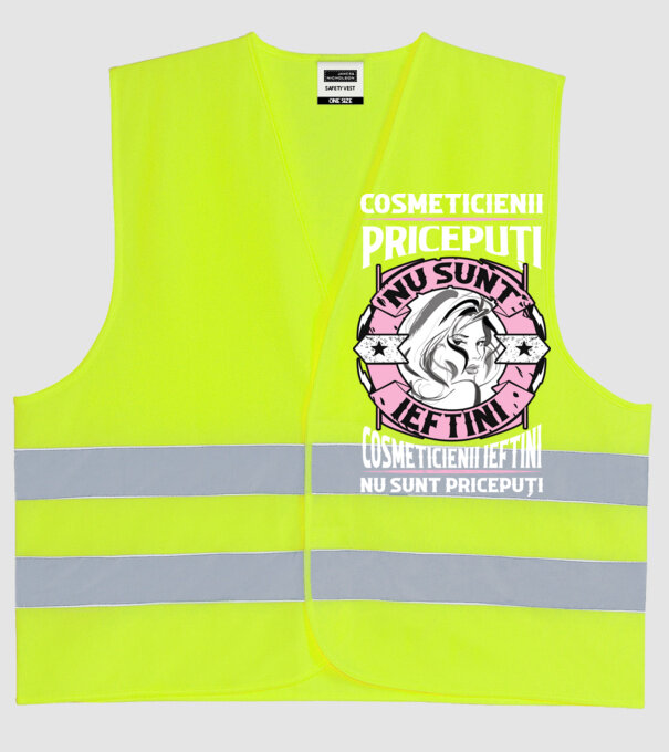 cosmeticienii pricepuți nu sunt ieftini, cosmeticienii ieftini nu sunt pricepuți model galben neon pe tricou