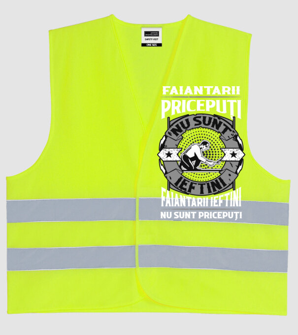 faianțarii pricepuți nu sunt ieftini, faianțarii ieftini nu sunt pricepuți model galben neon pe tricou