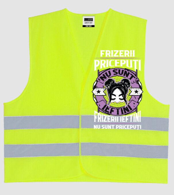 frizerii pricepuți nu sunt ieftini, frizerii ieftini nu sunt pricepuți model galben neon pe tricou
