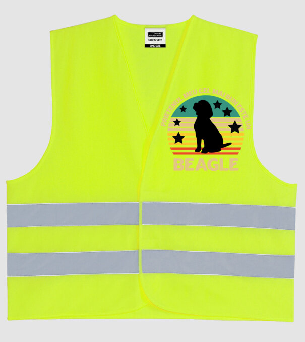 Prietenul meu cel mai bun este un beagle model galben neon pe tricou