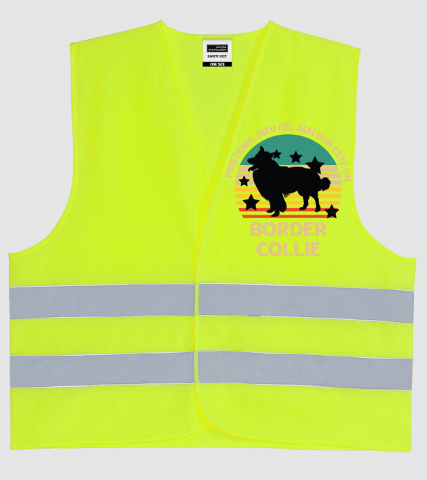 Prietenul meu cel mai bun este un border collie model galben neon pe tricou