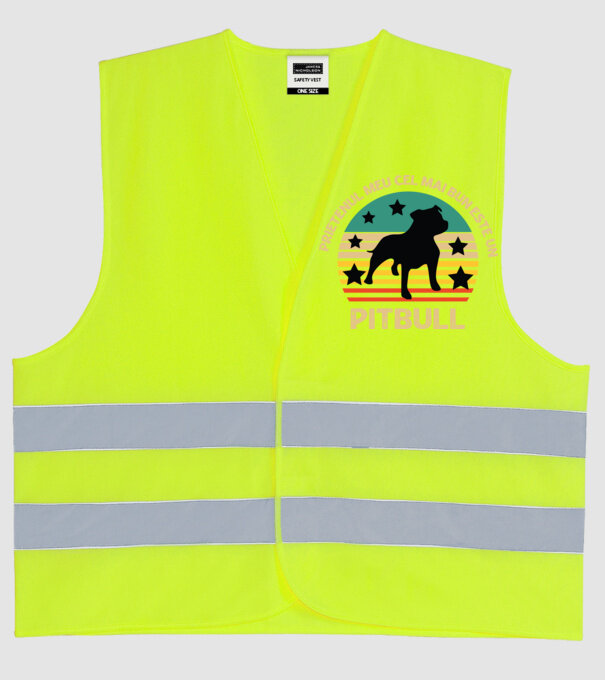 Prietenul meu cel mai bun este un pitbull model galben neon pe tricou