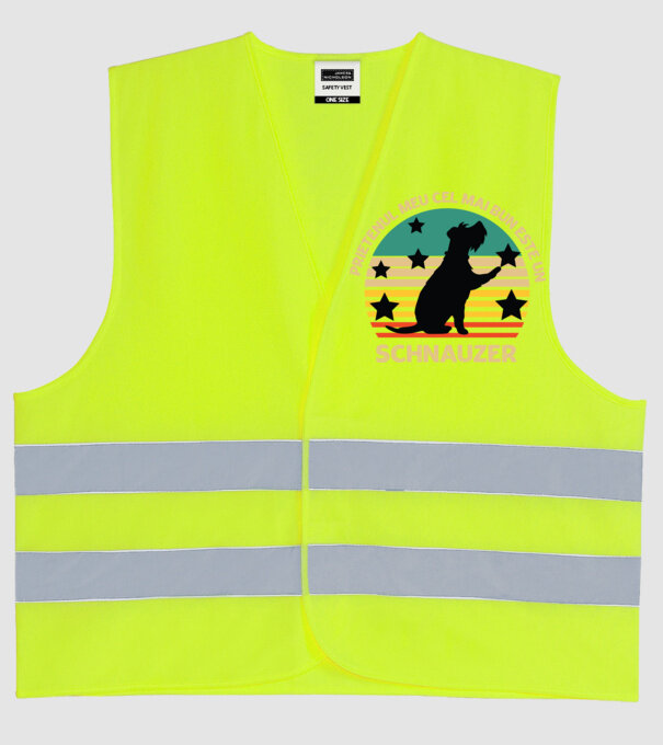 Prietenul meu cel mai bun este un schnauzer model galben neon pe tricou