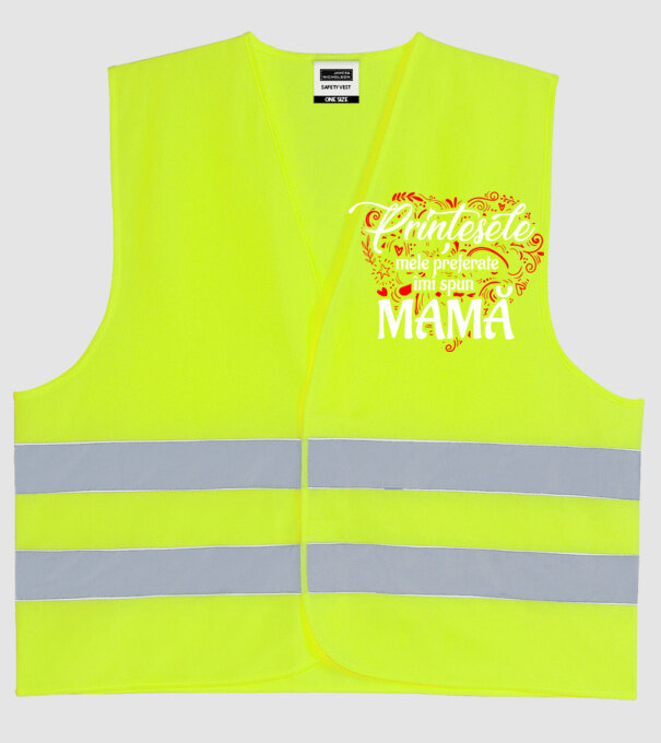 PRINȚESELE mele de basm îmi spun mamă model galben neon pe tricou