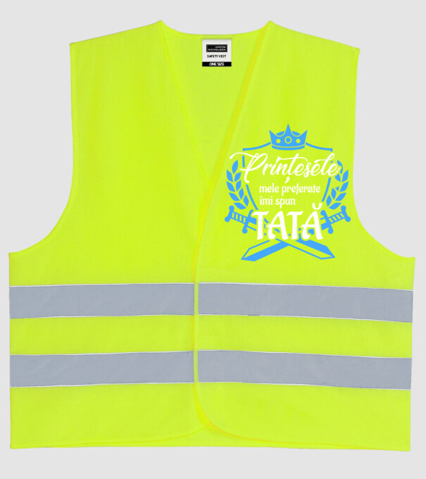 PRINȚESELE mele de basm îmi spun tată model galben neon pe tricou