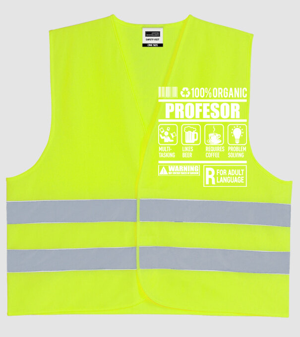 PROFESOR model galben neon pe tricou