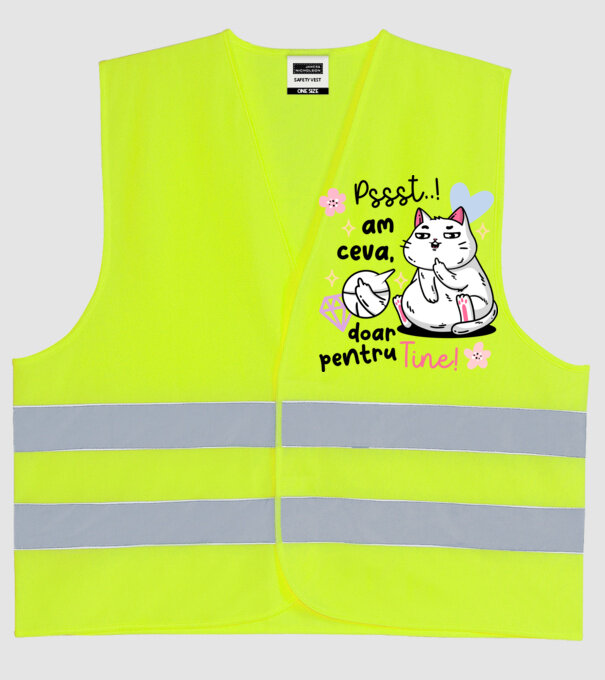 Pssst, am ceva doar pentru tine! model galben neon pe tricou