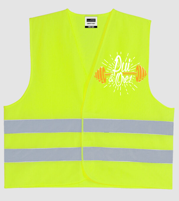 Pui & orez model galben neon pe tricou