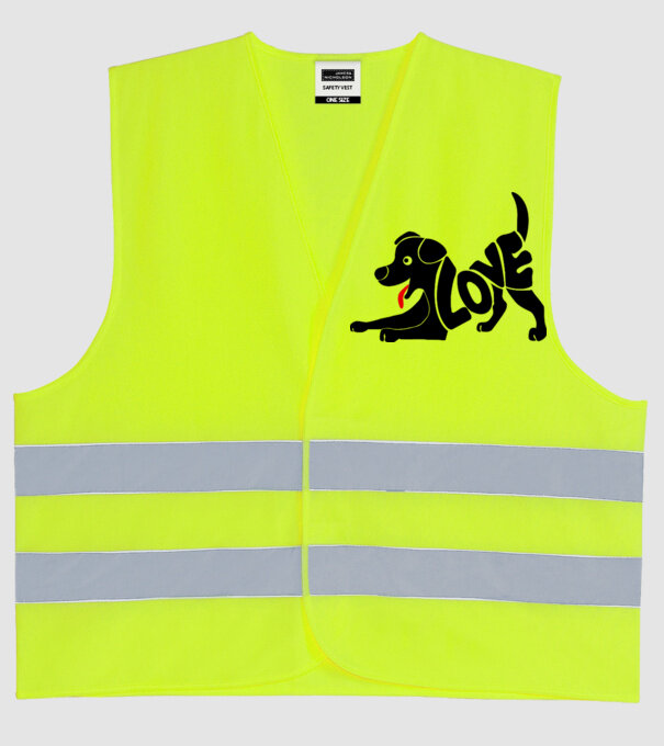 Puppy love model galben neon pe tricou