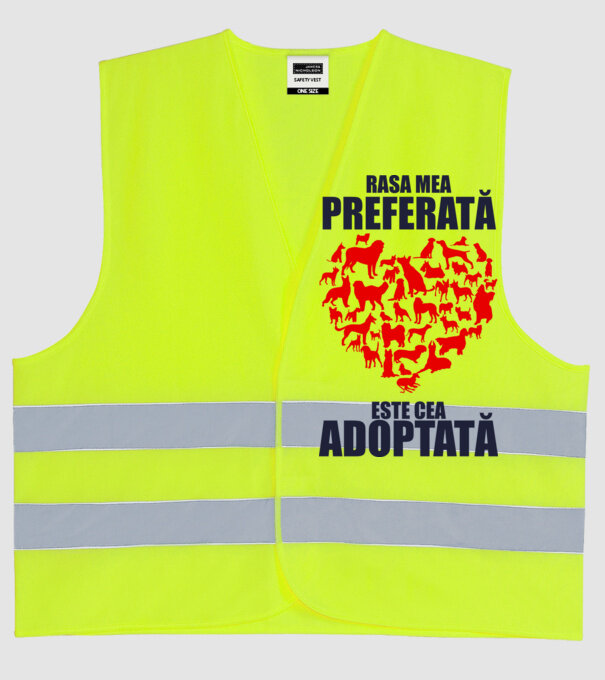 Rasa mea preferată este cea adoptată model galben neon pe tricou