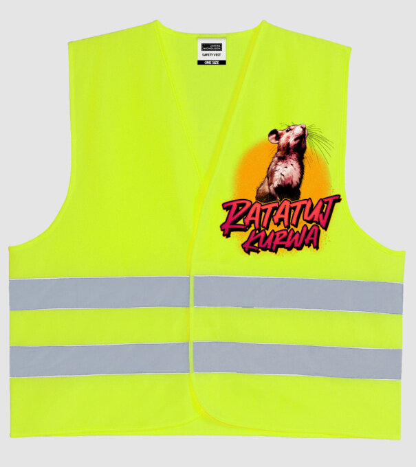 Ratatuj kurwa model galben neon pe tricou