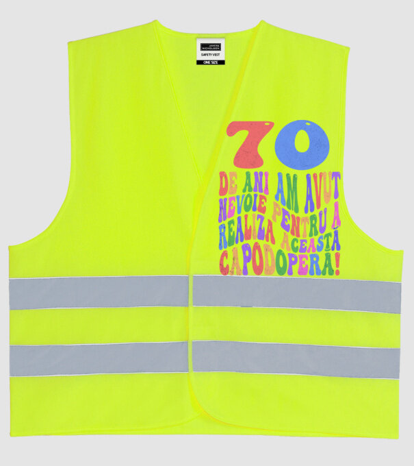 Realiza această capodoperă 70 model galben neon pe tricou