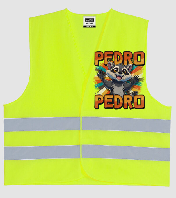 Retro Pedro model galben neon pe tricou