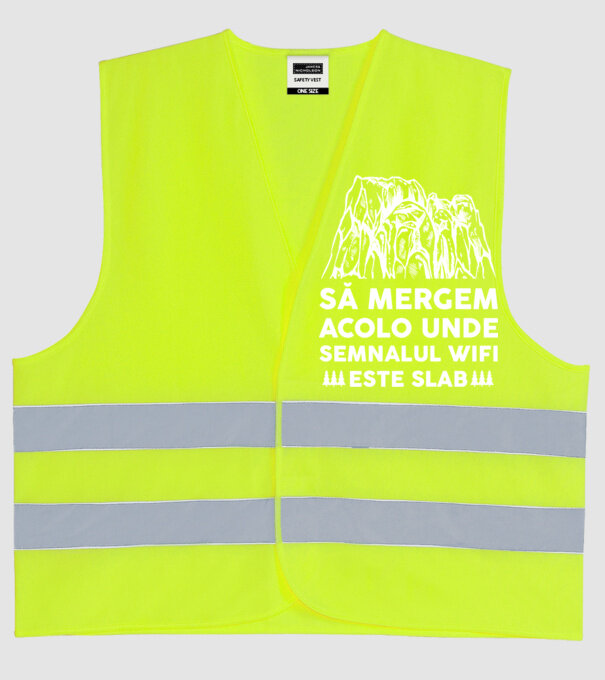 să mergem acolo unde semnalul wifi este slab model galben neon pe tricou