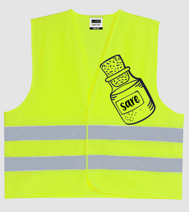 sare model galben neon pe tricou