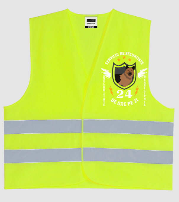 serviciu de securitate - securitate - persistență - 24 de ore pe zi model galben neon pe tricou