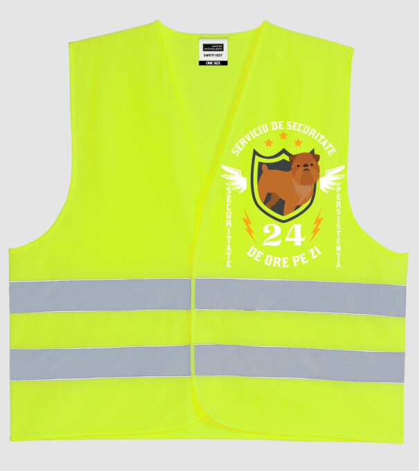 serviciu de securitate - securitate - persistență - 24 de ore pe zi model galben neon pe tricou