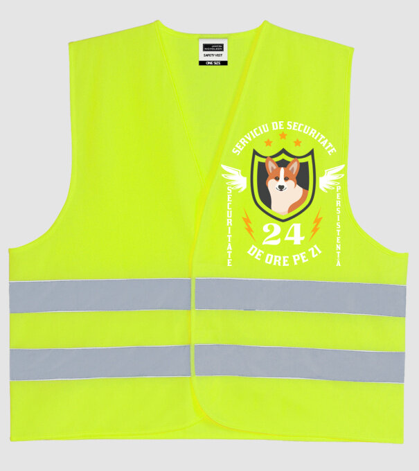 serviciu de securitate - securitate - persistență - 24 de ore pe zi model galben neon pe tricou