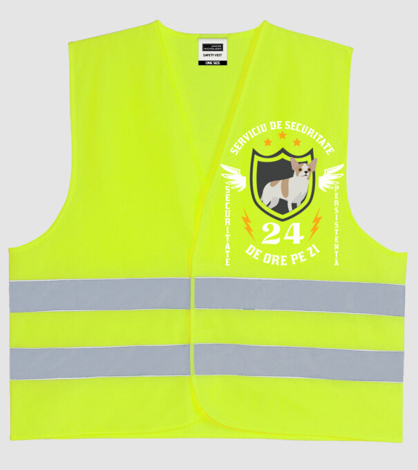 serviciu de securitate - securitate - persistență - 24 de ore pe zi model galben neon pe tricou