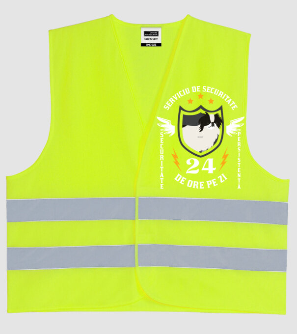 serviciu de securitate - securitate - persistență - 24 de ore pe zi model galben neon pe tricou