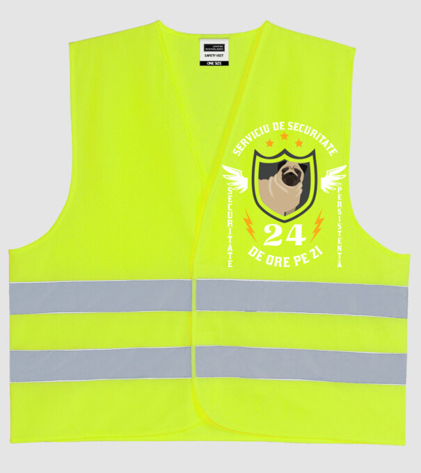 serviciu de securitate - securitate - persistență - 24 de ore pe zi model galben neon pe tricou