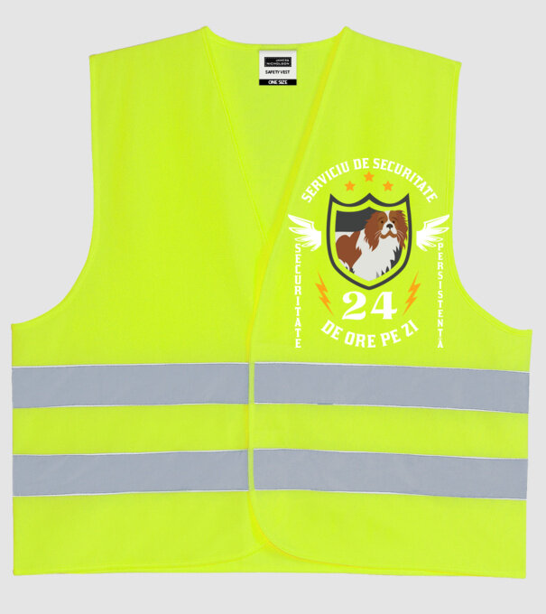 serviciu de securitate - securitate - persistență - 24 de ore pe zi model galben neon pe tricou