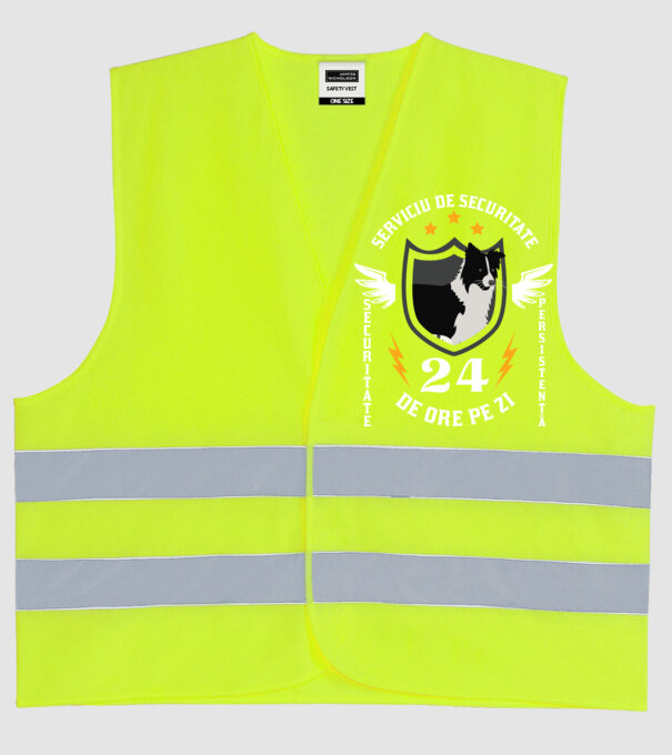 serviciu de securitate - securitate - persistență - 24 de ore pe zi model galben neon pe tricou