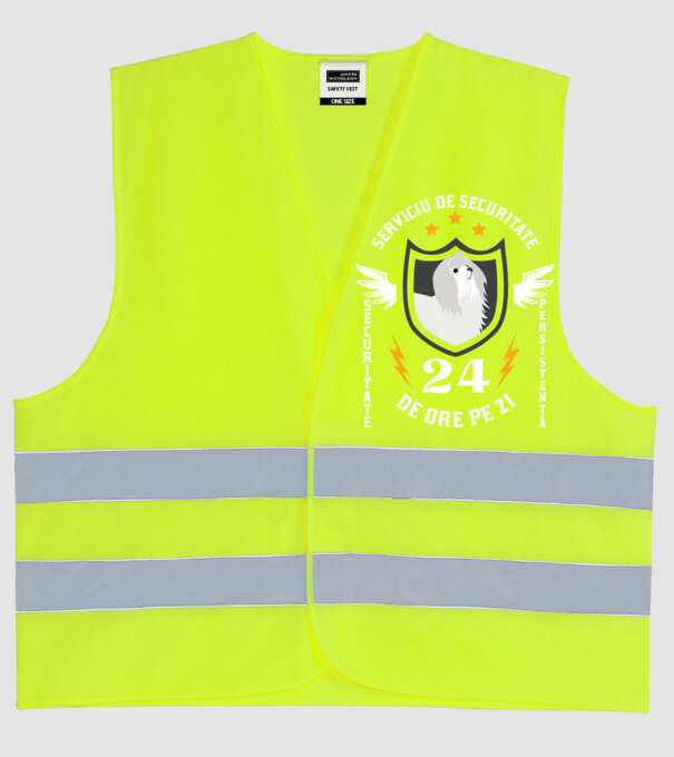 serviciu de securitate - securitate - persistență - 24 de ore pe zi model galben neon pe tricou