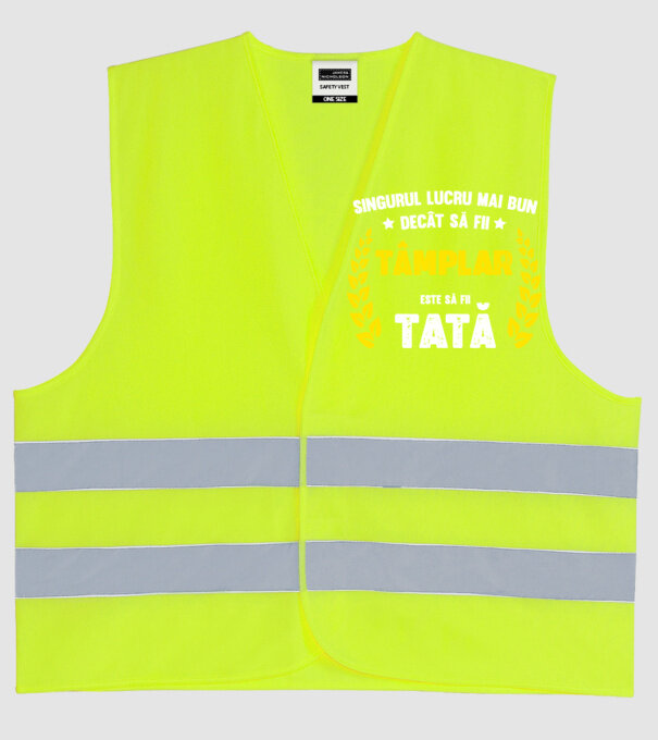 Singurul lucru mai bun decât să fii tâmplar este să fii tată model galben neon pe tricou