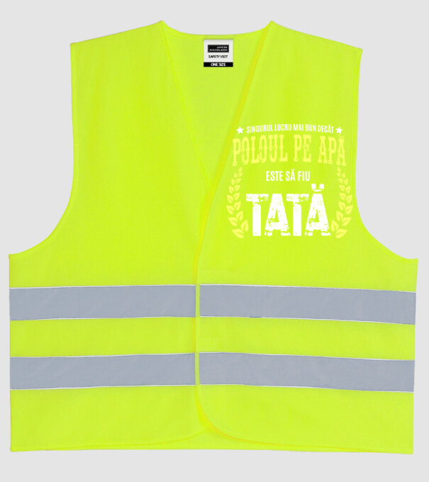 Singurul lucru mai bun decât poloul pe apă este să fiu tată model galben neon pe tricou