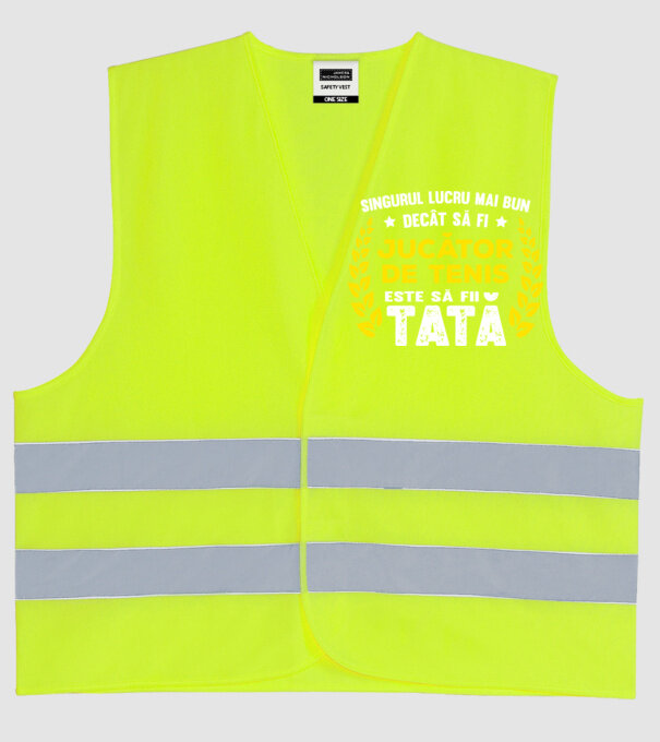 singurul lucru mai bun decât tenisul este să fi jucător de tenis model galben neon pe tricou