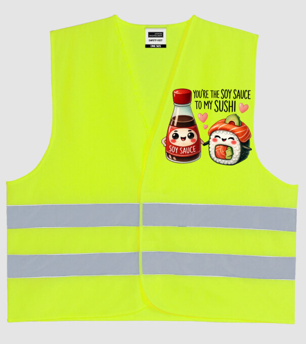 Soy Sauce to my Sushi model galben neon pe tricou
