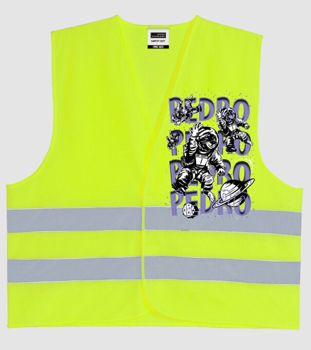 SPACE PEDRO model galben neon pe tricou