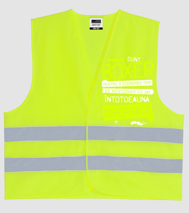 Sunt boxer, pentru a economisi timp, să reținem că am întotdeauna dreptate model galben neon pe tricou