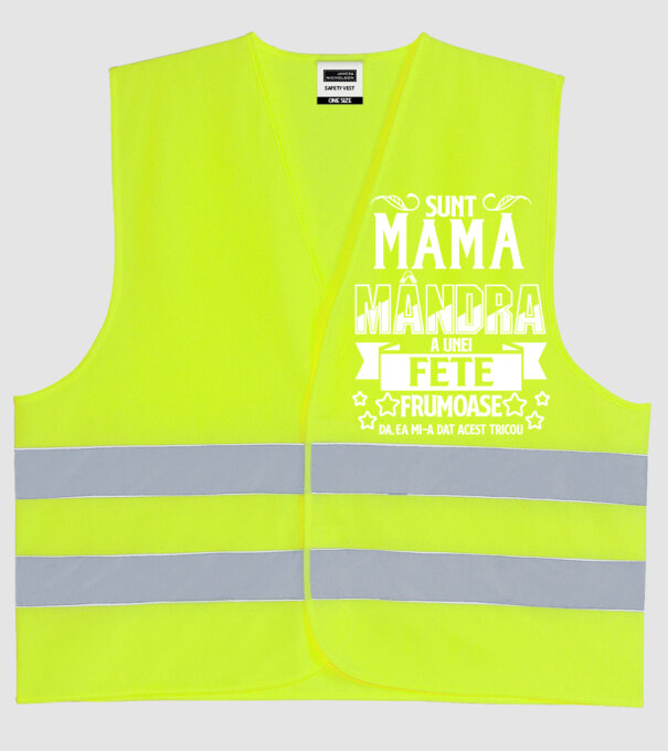 Sunt mama mândră a unei fete frumoase - da, ea mi-a dat acest tricou model galben neon pe tricou