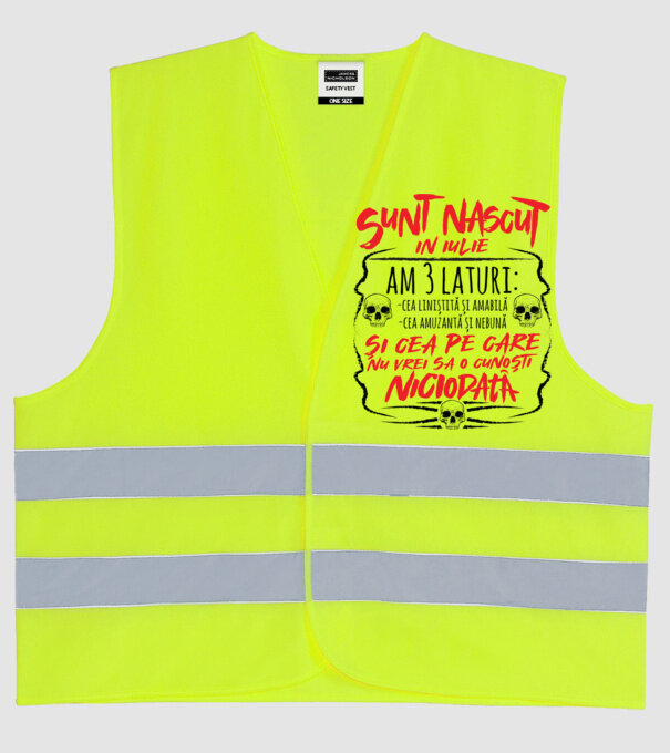 Sunt născut în iunie, am 3 laturi model galben neon pe tricou