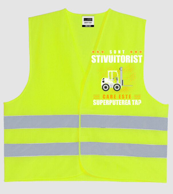 Sunt stivuitorist, care este superputerea ta model galben neon pe tricou