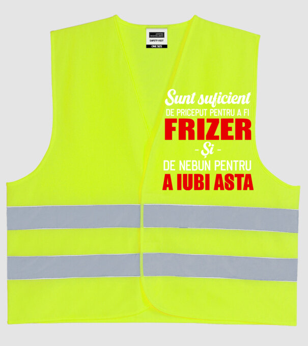 Sunt suficient de priceput pentru a fi FRIZER și suficient de nebun pentru a iubi asta model galben neon pe tricou